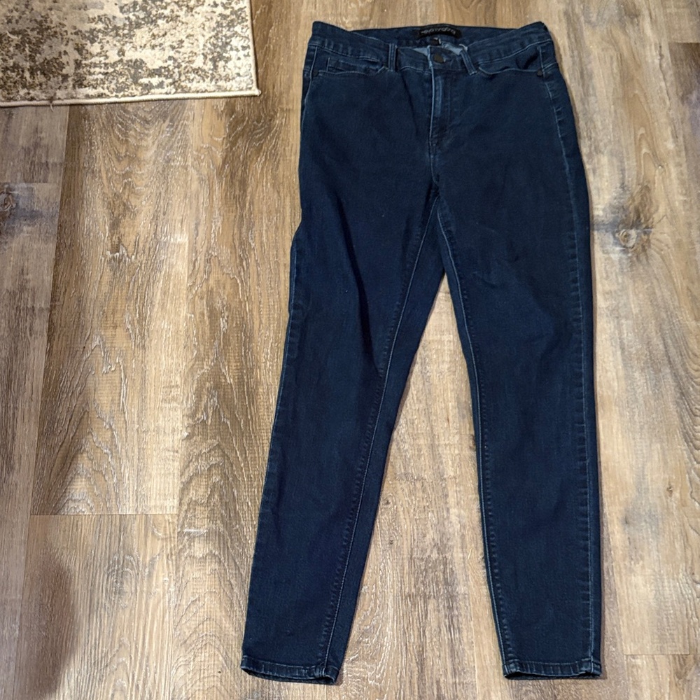 High-Rise Dark Navy Skinny Jeans for Women